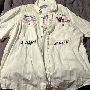Vintage Dean Skuza MATCO Drag Racing Button Up Shirt
